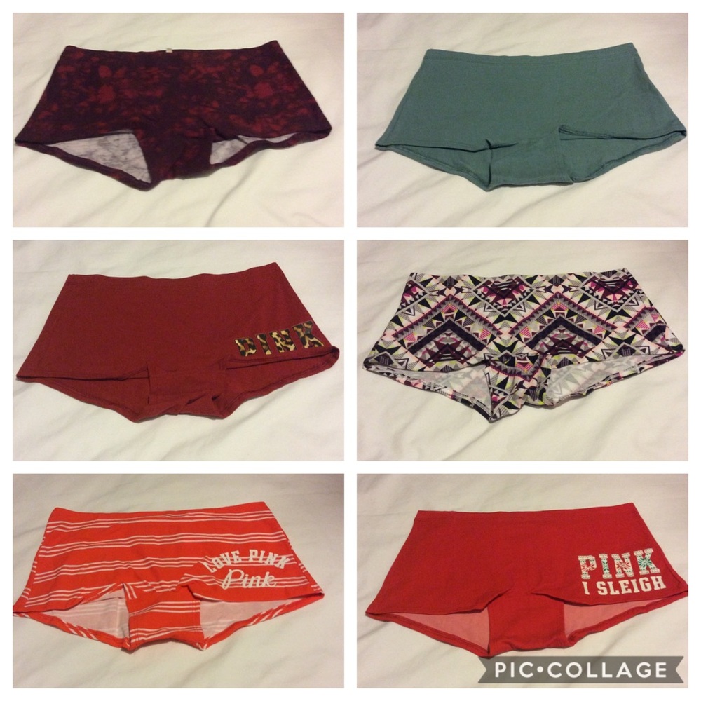 PINK Victoria’s Secret boyshort panties- set of 6
